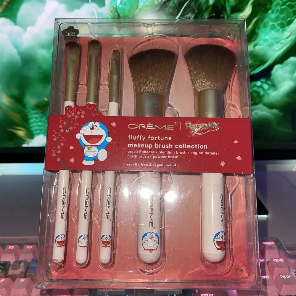 The Creme Shop Doraemon Brush Collection 5 Silky Soft Set Korea Fluffy Fortune